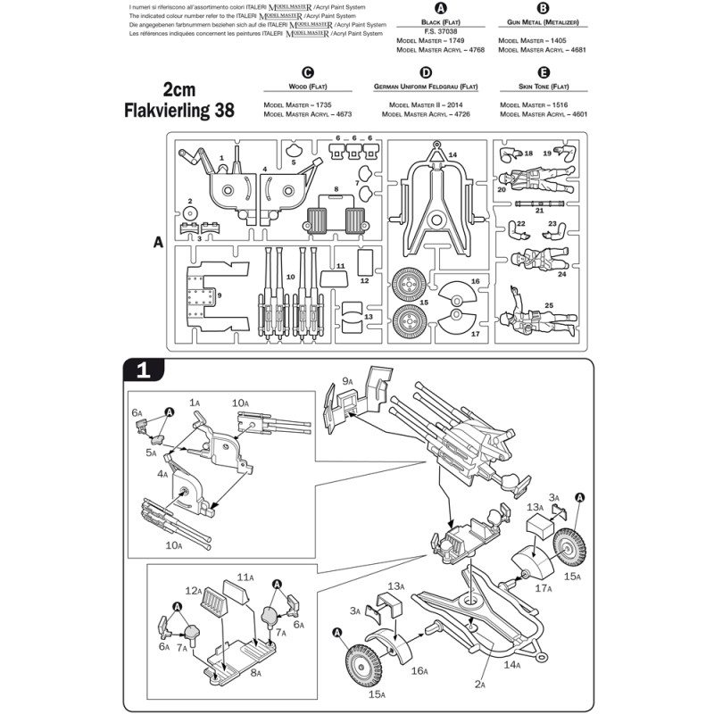 MODELO 1:72 GERMAN GUNS SET: PAK35-PAK40-FLAK38